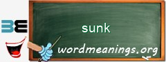 WordMeaning blackboard for sunk